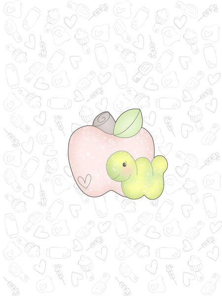 Apple With caterpillar