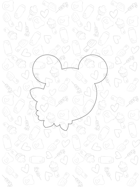 Floral Mouse Silhouette