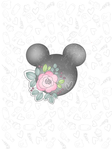 Floral Mouse Silhouette