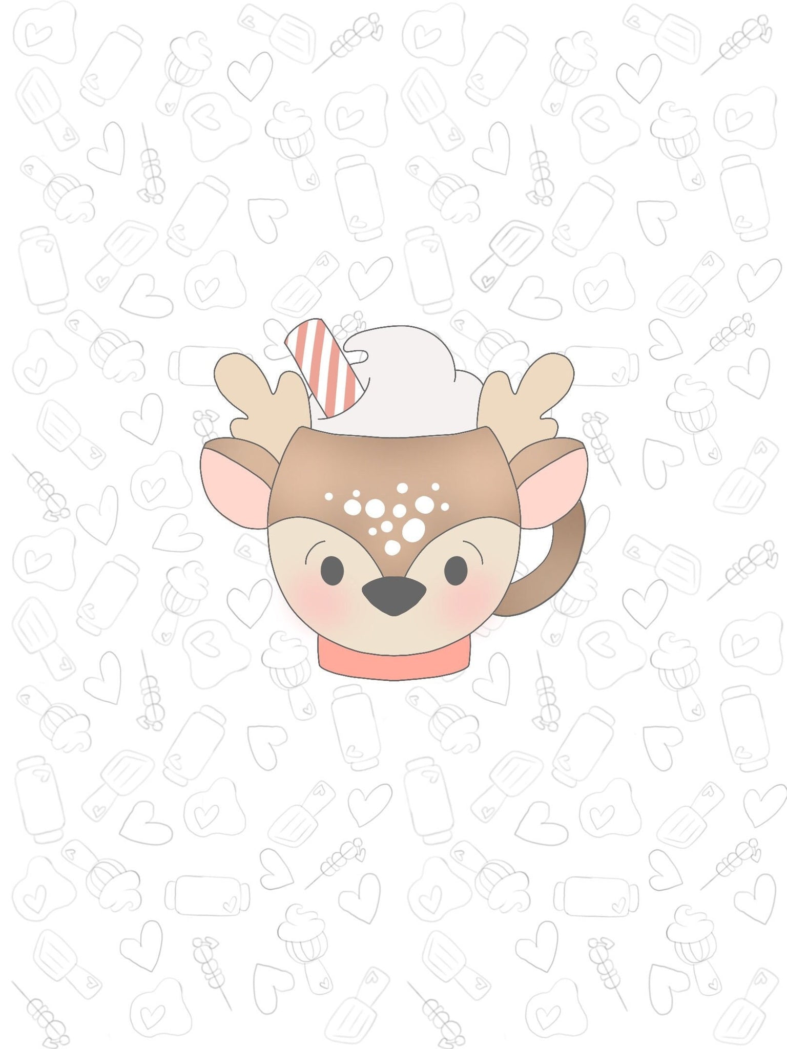 Reindeer Straw Mug 2021