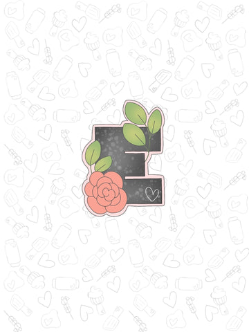 Floral Greenery Letter E 2022