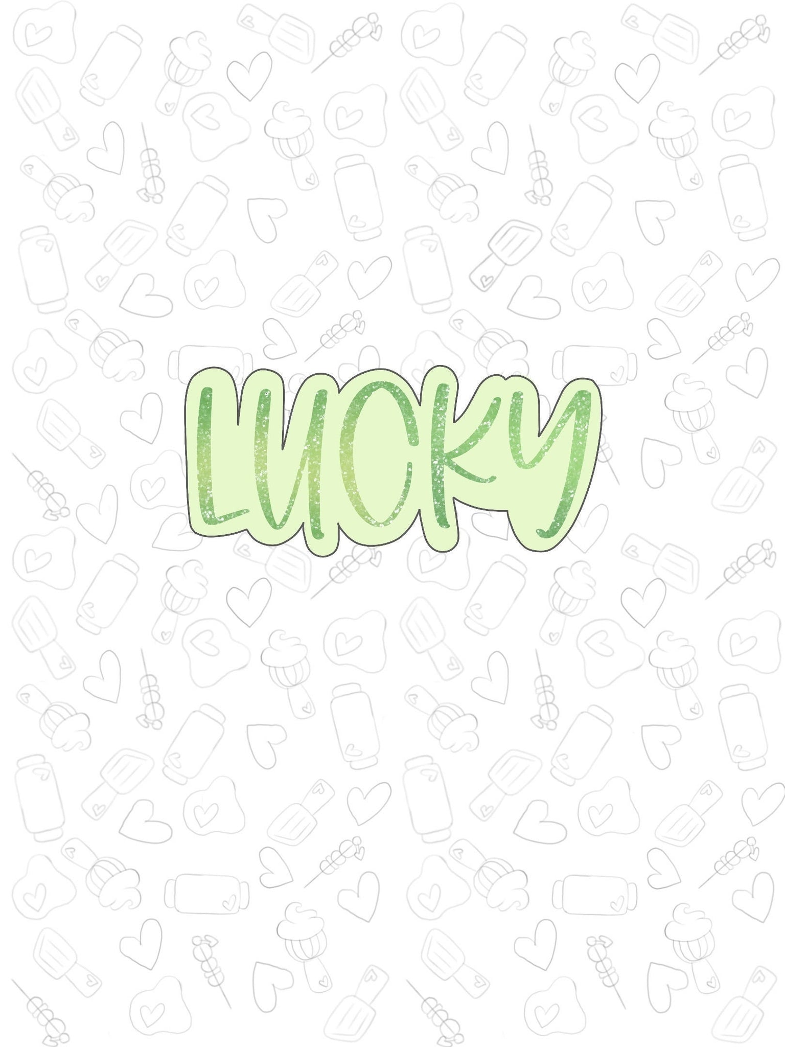 Lucky Word Plaque Cookie Cutter