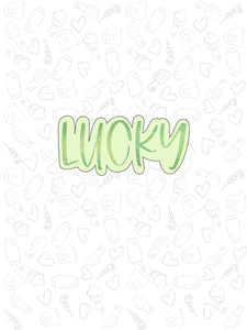 Lucky Word Plaque Cookie Cutter