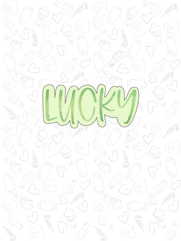 Lucky Word Plaque Cookie Cutter