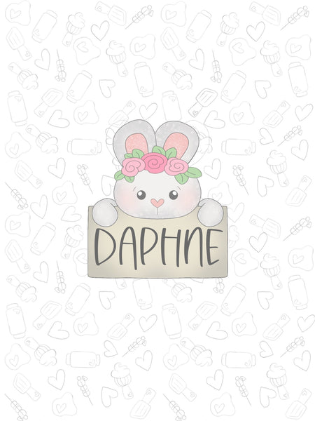 Floral Bunny Plaque 2022 Cookie Cutter