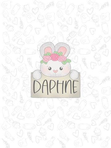 Floral Bunny Plaque 2022 Cookie Cutter