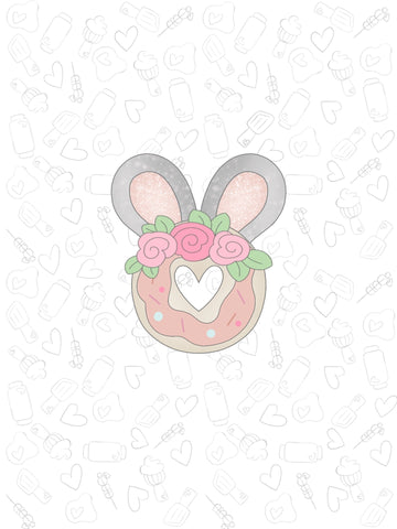 Floral Bunny Donut 2022 Cookie Cutter