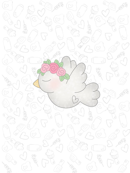 Floral Dove 2022 Cookie Cutter