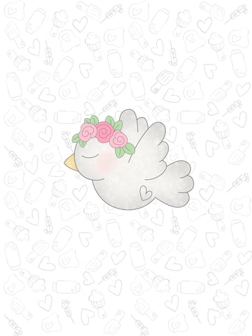 Floral Dove 2022 Cookie Cutter