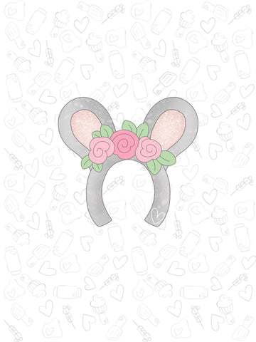 Floral Bunny Ear Headband 2022 Cookie Cutter