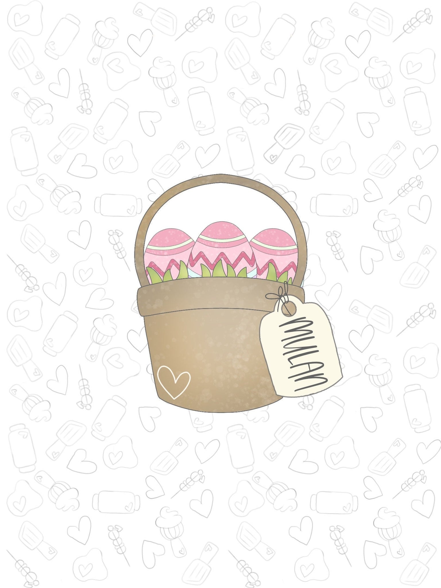 Easter Basket Tag 2022 Cookie Cutter