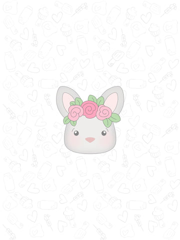 Floral Rabbit Head 2022 Cookie Cutter