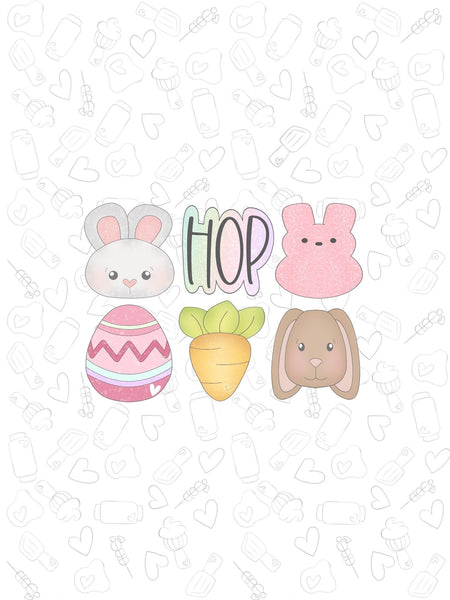 Easter Hop Collection 6 piece set Variety of Sizes