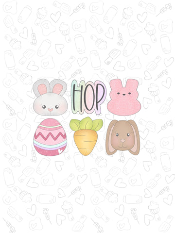 Easter Hop Collection 6 piece set Variety of Sizes