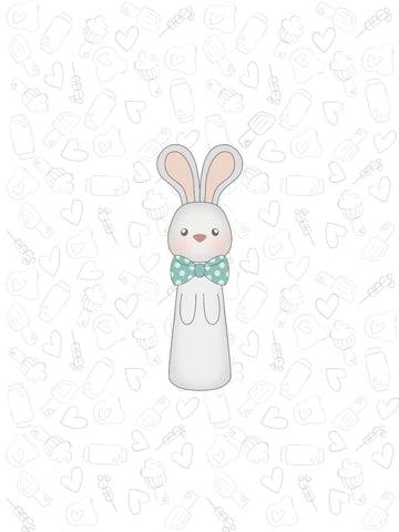 Tall Rabbit Bow tie 2022 Cookie Cutter