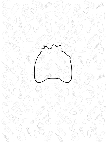 Floral Bunny Head 2022 Cookie Cutter