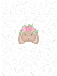 Floral Bunny Head 2022 Cookie Cutter