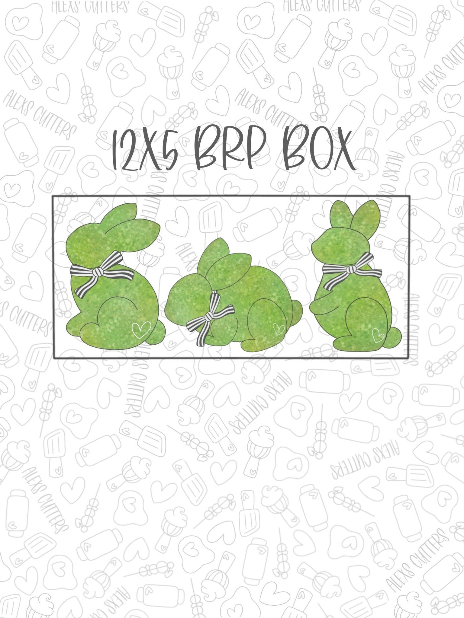 Moss Bunny Collection- 3 Piece Set fits 12x5 brp Box