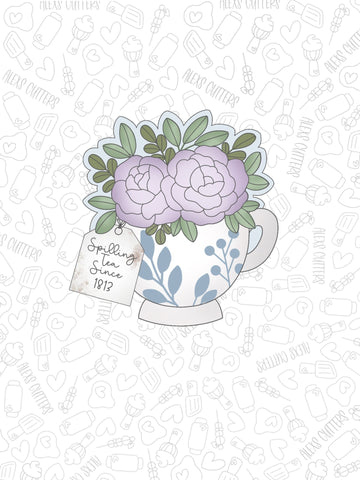 Floral Tea Cup With Tag 2022