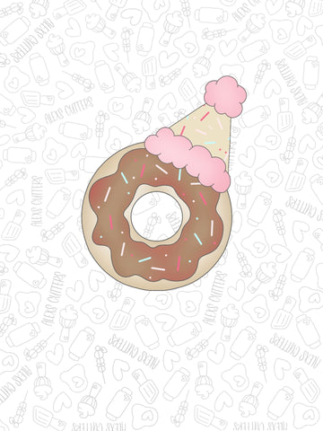 Donut Party Hat (With Cutout)