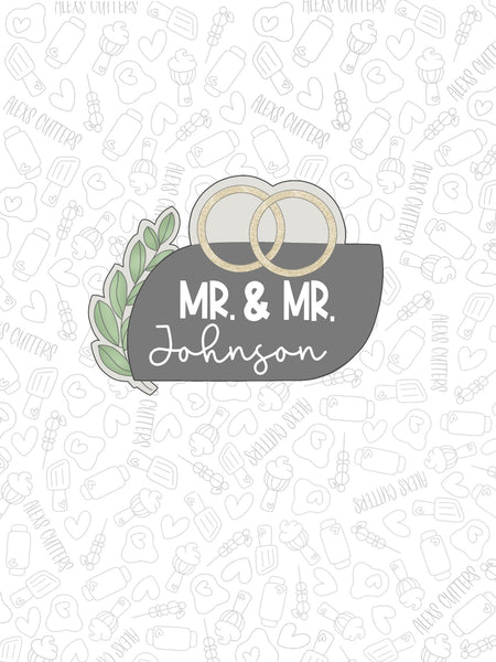 Greenery Mr. and Mr. PLaque