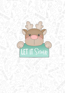 Let It Snow Reindeer Plaque 2022