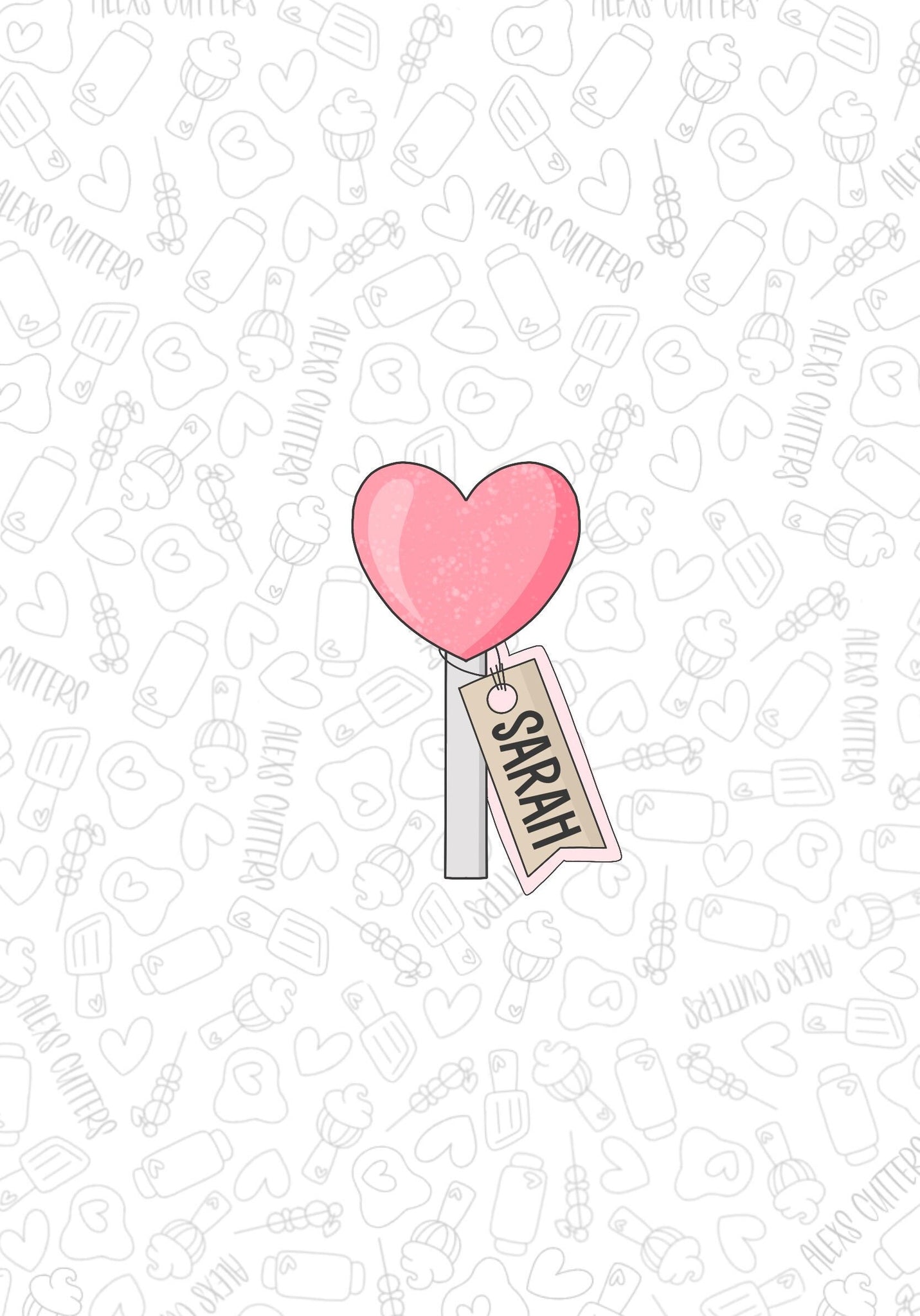 heart Lollipop tag